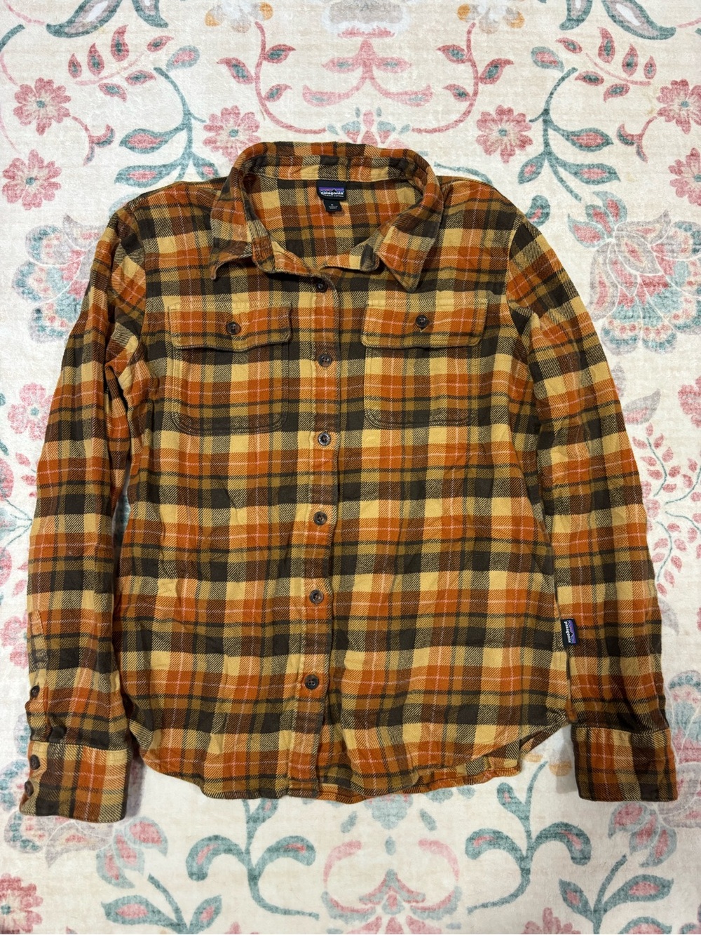 Patagonia Fjord Long Sleeve Plaid Button-Down Flannel Shirt